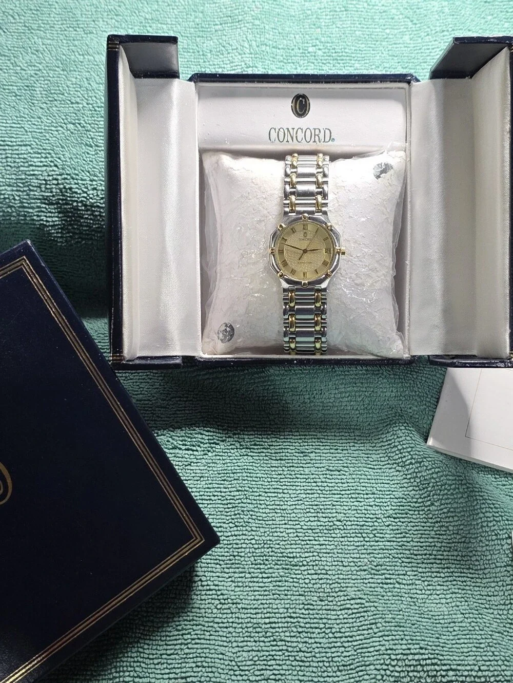 Concord Saratoga Two-Tone, Gold Dial Ladies Watch With Boxes and Papers